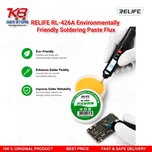 RELIFE RL-426A Environmentally Friendly Soldering Paste Flux 30g — High Purity Lead-Free Flux for BGA, SMT & PCB Repair