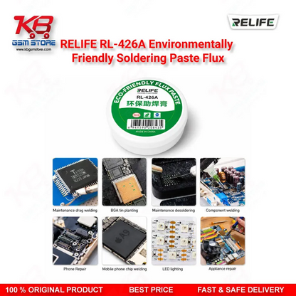RELIFE RL-426A Environmentally Friendly Soldering Paste Flux 30g — High Purity Lead-Free Flux for BGA, SMT & PCB Repair