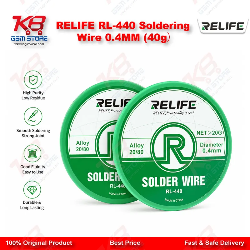 RELIFE RL-440 Soldering Wire 0.4MM (40g）