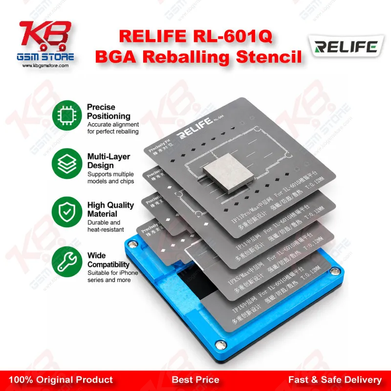 RELIFE RL-601Q BGA Reballing Stencil