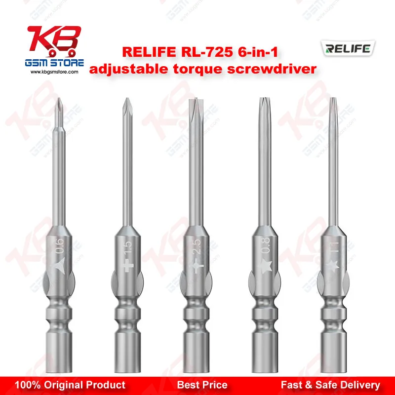 RELIFE RL-725 6-in-1 Adjustable Torque Screwdriver – Precision Repair Tool for iPhone, Android & Electronics