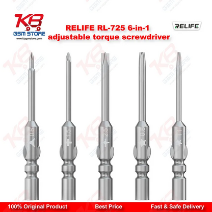 RELIFE RL-725 6-in-1 Adjustable Torque Screwdriver – Precision Repair Tool for iPhone, Android & Electronics