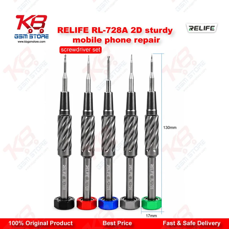 RELIFE RL-728A 2D Precision Screwdriver Set - 5 in 1 Magnetic Mobile Repair Kit