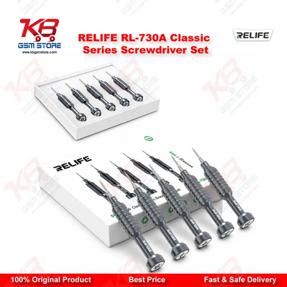 RELIFE RL-730A Steel Cannon King Classic Series 5-in-1 Precision Screwdriver Set