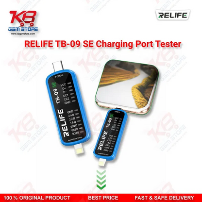 RELIFE TB-09 SE Type-C & Lightning Charging Port Tester for iPhone & Android