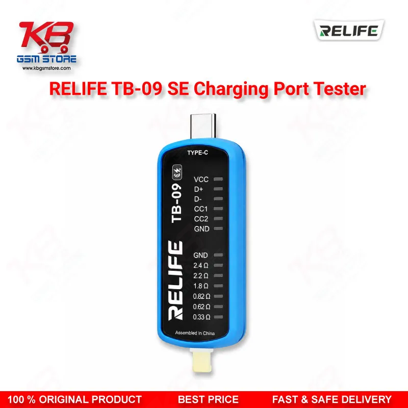 RELIFE TB-09 SE Type-C & Lightning Charging Port Tester for iPhone & Android