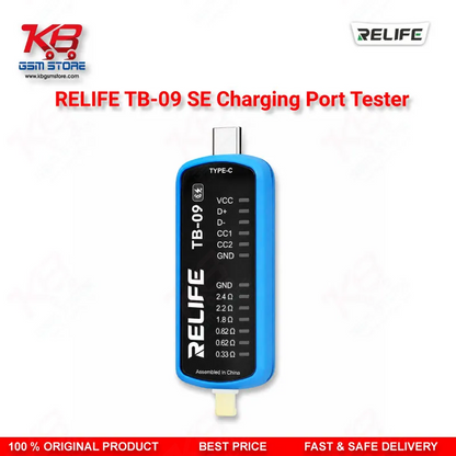 RELIFE TB-09 SE Type-C & Lightning Charging Port Tester for iPhone & Android