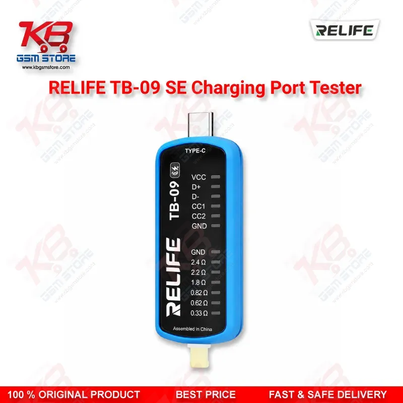 RELIFE TB-09 SE Type-C & Lightning Charging Port Tester for iPhone & Android