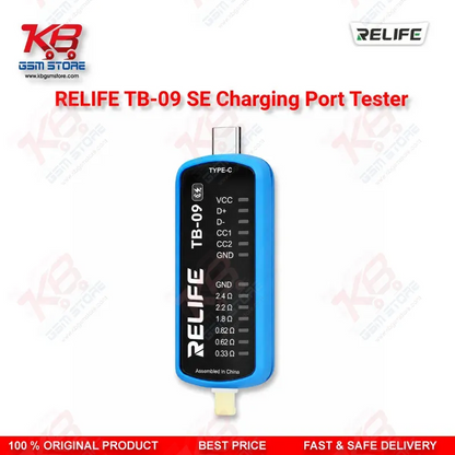 RELIFE TB-09 SE Type-C & Lightning Charging Port Tester for iPhone & Android