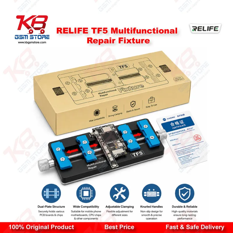 Title: RELIFE TF5 Multifunctional Repair Fixture – Motherboard & CPU Chip Clamping Stand