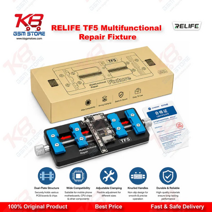 Title: RELIFE TF5 Multifunctional Repair Fixture – Motherboard & CPU Chip Clamping Stand
