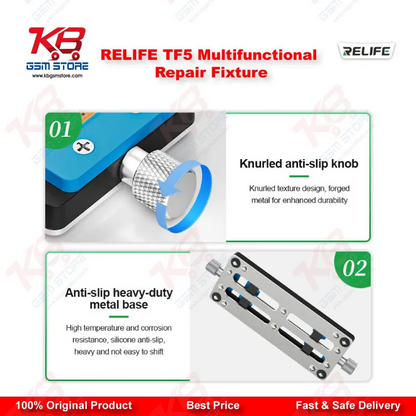 Title: RELIFE TF5 Multifunctional Repair Fixture – Motherboard & CPU Chip Clamping Stand