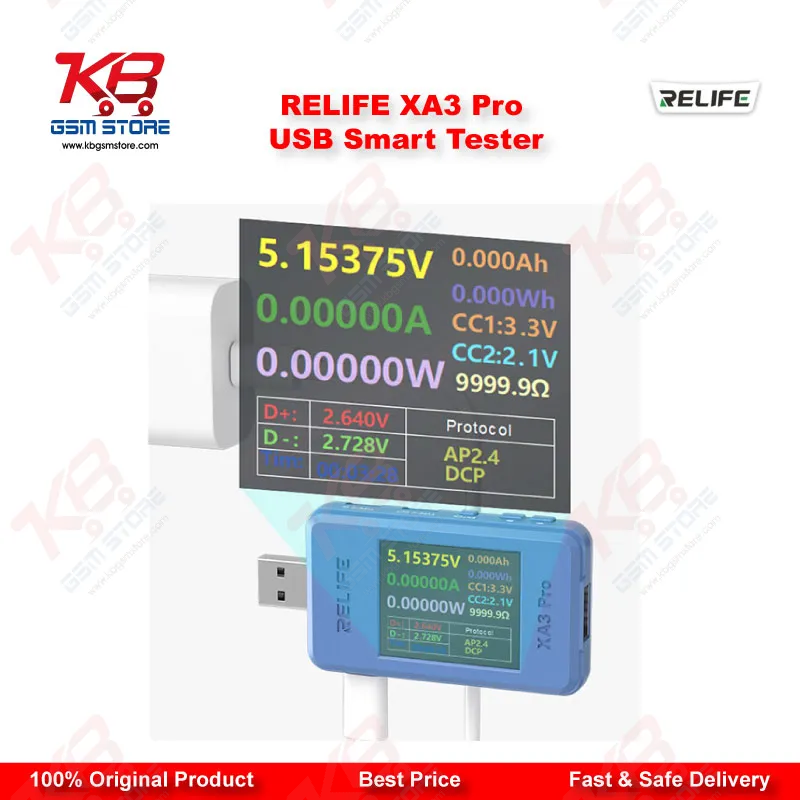 RELIFE XA3 Pro USB Smart Tester - PD QC Fast Charging Protocol Detector