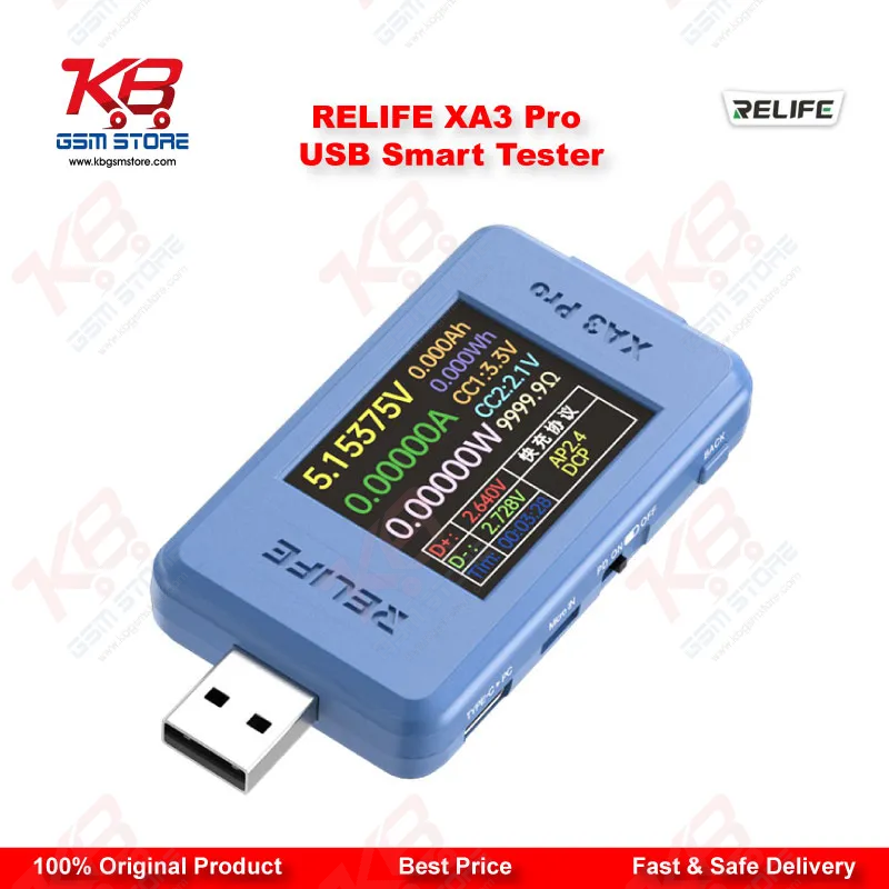 RELIFE XA3 Pro USB Smart Tester - PD QC Fast Charging Protocol Detector