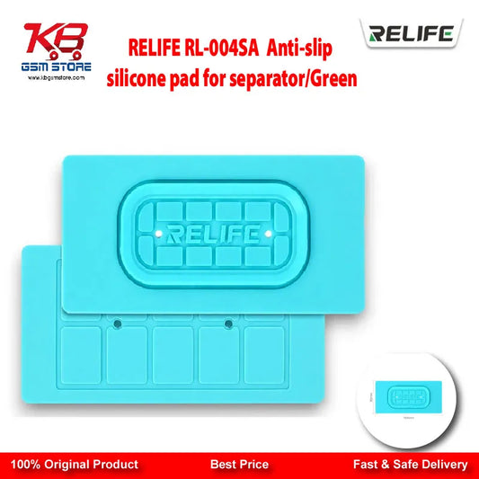 RELIFE RL-004SA Anti-Slip Silicone Pad for Screen Separator — Universal 7-Inch Green Mat