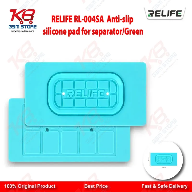 RELIFE RL-004SA Anti-Slip Silicone Pad for Screen Separator — Universal 7-Inch Green Mat