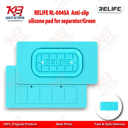 RELIFE RL-004SA Anti-Slip Silicone Pad for Screen Separator — Universal 7-Inch Green Mat
