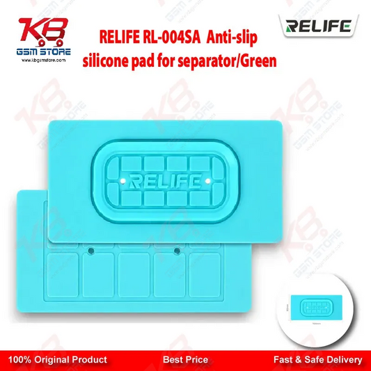 RELIFE RL-004SA Anti-Slip Silicone Pad for Screen Separator — Universal 7-Inch Green Mat