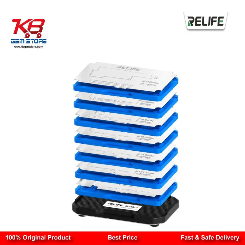 RELIFE RL-601T 31-in-1 iPhone Middle Layer BGA Reballing Platform Set — IPX to iPhone 17 Series