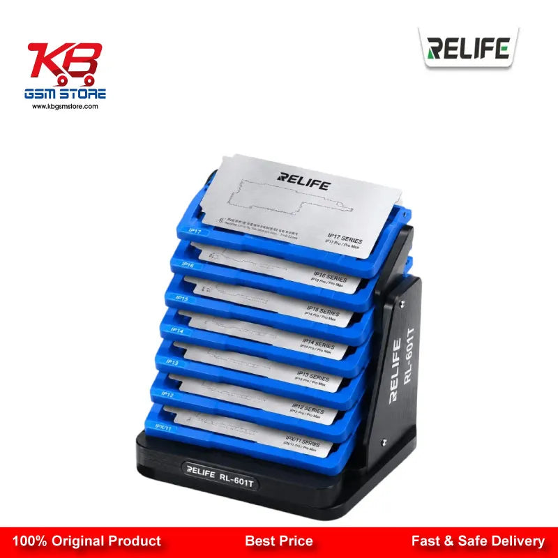 RELIFE RL-601T 31-in-1 iPhone Middle Layer BGA Reballing Platform Set — IPX to iPhone 17 Series