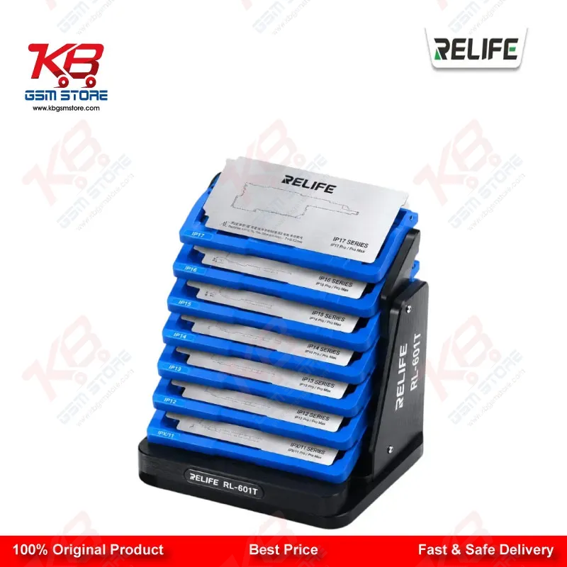 RELIFE RL-601T 31-in-1 iPhone Middle Layer BGA Reballing Platform Set — IPX to iPhone 17 Series