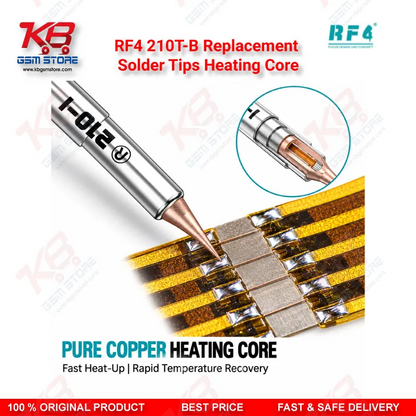 RF4 210T-B Replacement Solder Tips Heating Core – Integrated Bevel Tip for 210/C210 Soldering Stations