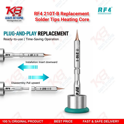 RF4 210T-B Replacement Solder Tips Heating Core – Integrated Bevel Tip for 210/C210 Soldering Stations