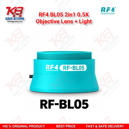 RF4 BL05 2in1 0.5X Objective Lens + Light – LED Illuminated Auxiliary Barlow Lens for Stereo Microscopes