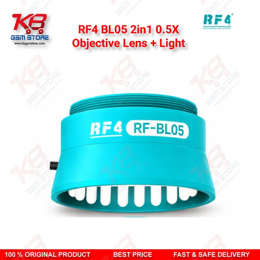 RF4 BL05 2in1 0.5X Objective Lens + Light – LED Illuminated Auxiliary Barlow Lens for Stereo Microscopes