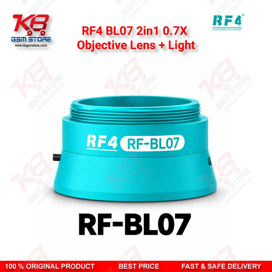 RF4 BL07 2in1 0.7X Objective Lens + Light – Built-In LED Auxiliary Barlow Lens for Stereo Microscopes