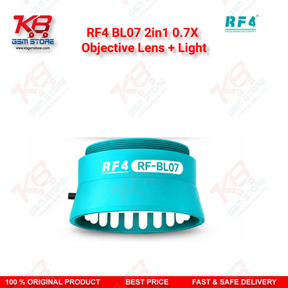 RF4 BL07 2in1 0.7X Objective Lens + Light – Built-In LED Auxiliary Barlow Lens for Stereo Microscopes