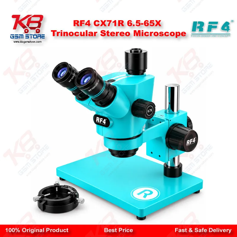 RF4 CX71R 6.5-65X Trinocular Stereo Microscope | KB GSM – KB GSM Store