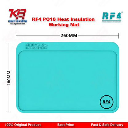 RF4 RF-PO18 Heat Insulation Antistatic Working Mat for Mobile Repair — 26×18 cm Silicone Soldering Pad