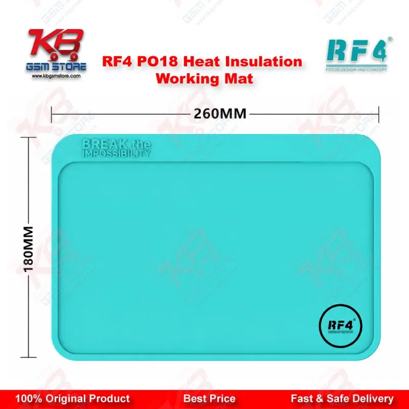 RF4 RF-PO18 Heat Insulation Antistatic Working Mat for Mobile Repair — 26×18 cm Silicone Soldering Pad