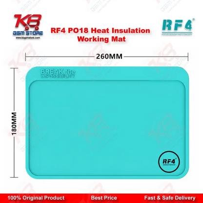 RF4 RF-PO18 Heat Insulation Antistatic Working Mat for Mobile Repair — 26×18 cm Silicone Soldering Pad