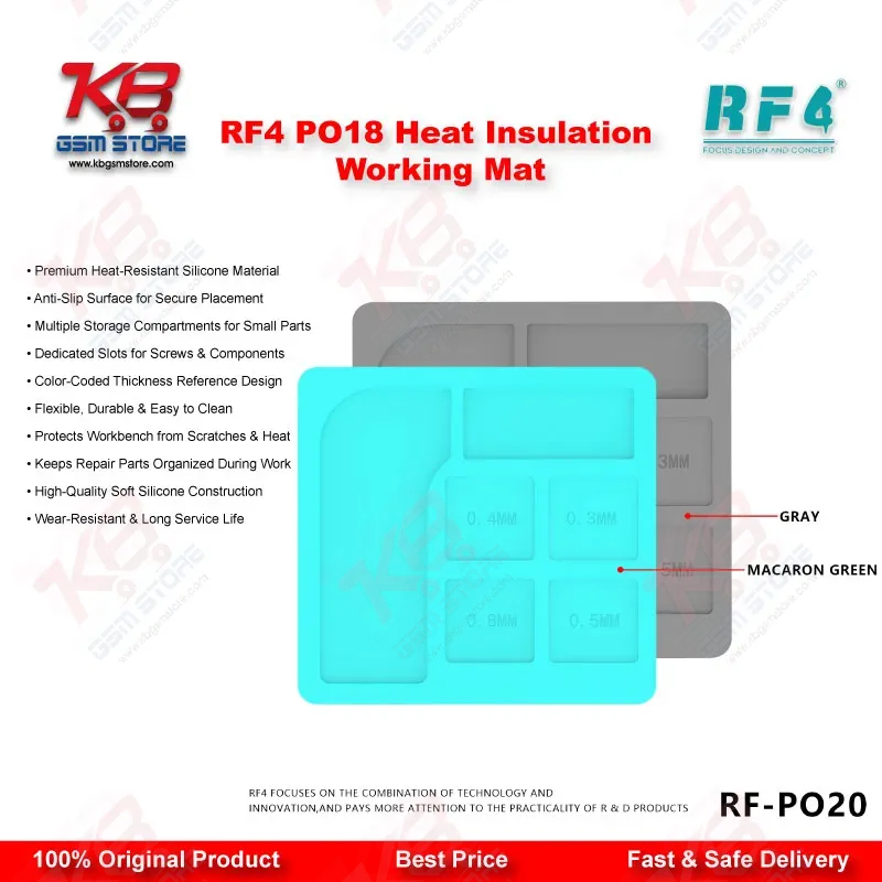 RF4 RF-PO20 Universal Multi-Purpose Silicone Soldering Pad for BGA IC Chip PCB Repair