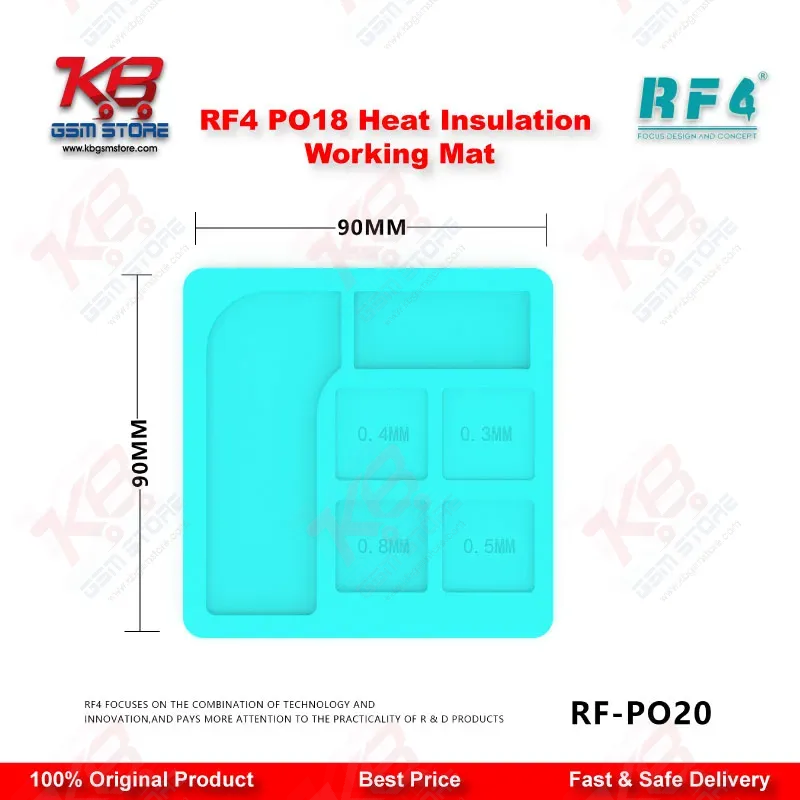 RF4 RF-PO20 Universal Multi-Purpose Silicone Soldering Pad for BGA IC Chip PCB Repair