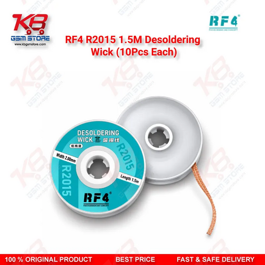 RF4 R2015 1.5M Desoldering Wick (10Pcs Each) – Low-Residue Copper Solder Braid for PCB & BGA Repair
