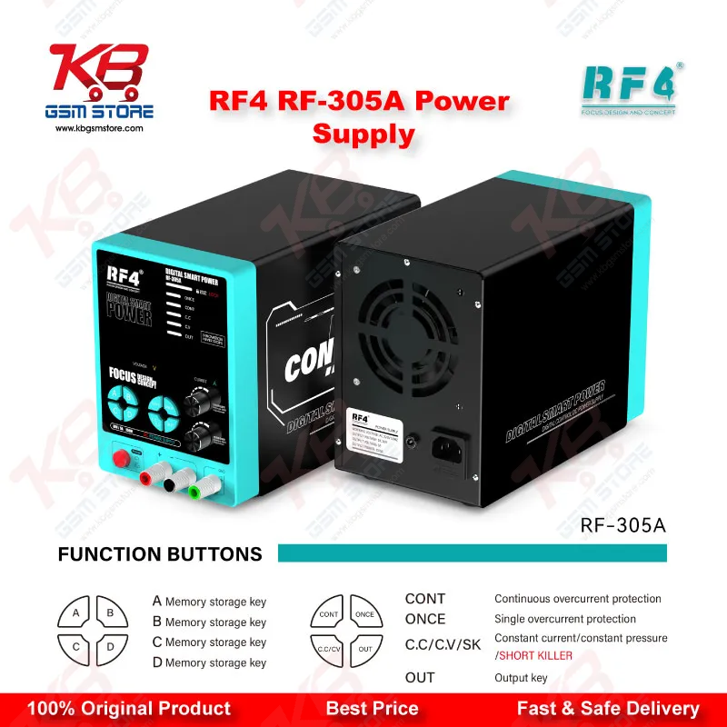 RF4 RF-305A Multifunctional Adjustable DC Power Supply with Short Killer Function (30V / 5A)