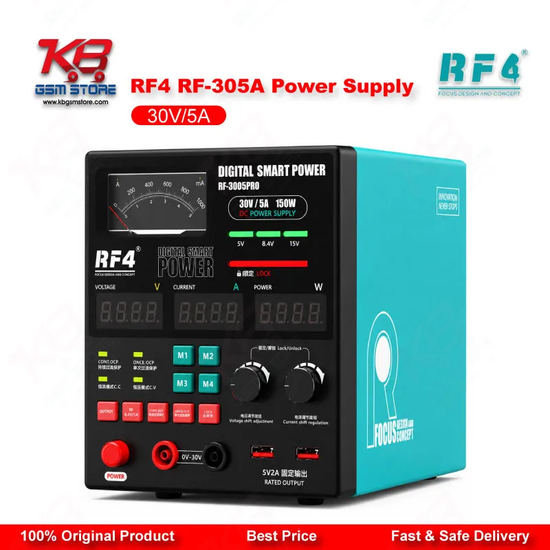RF4 RF-305A Multifunctional Adjustable DC Power Supply with Short Killer Function (30V / 5A)