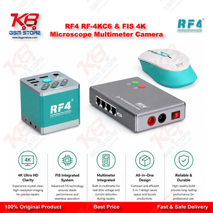 RF4 RF-4KC6 & FIS 4K Microscope Multimeter Camera – Integrated Interface Box for PCB Repair