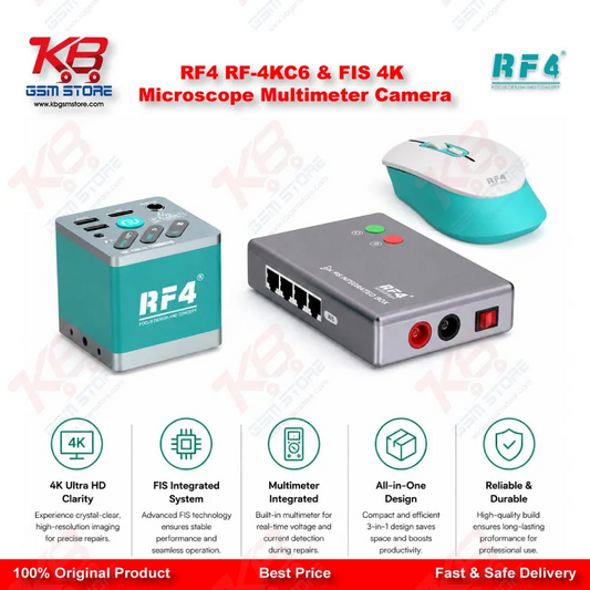 RF4 RF-4KC6 & FIS 4K Microscope Multimeter Camera – Integrated Interface Box for PCB Repair