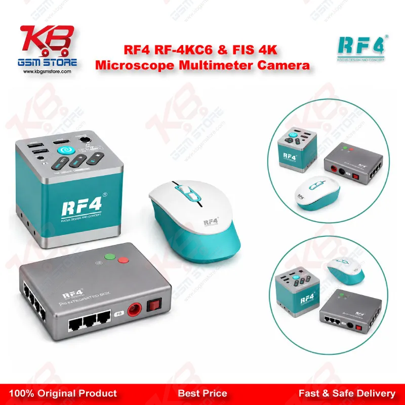 RF4 RF-4KC6 & FIS 4K Microscope Multimeter Camera – Integrated Interface Box for PCB Repair