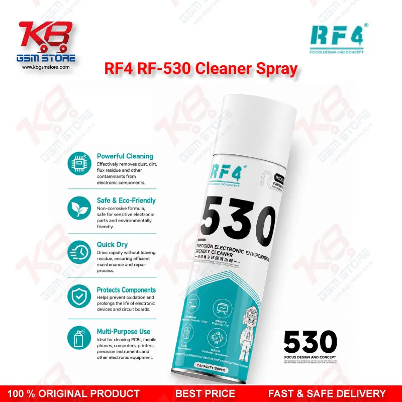 RF4 530 Precision Electronic Contact Cleaner Spray – Eco-Friendly PCB Cleaner