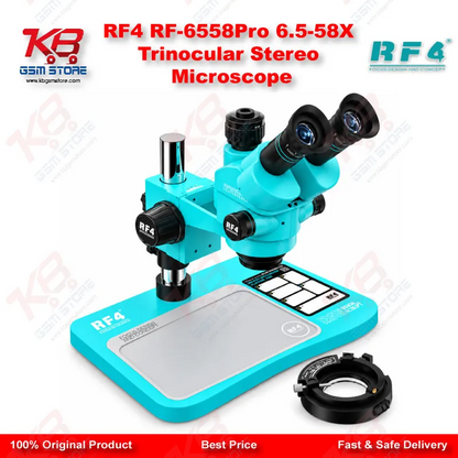 RF4 RF-6558Pro 6.5-58X Trinocular Stereo Microscope