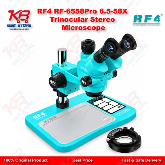 RF4 RF-6558Pro 6.5-58X Trinocular Stereo Microscope