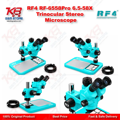 RF4 RF-6558Pro 6.5-58X Trinocular Stereo Microscope