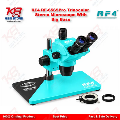 RF4 RF-6565Pro Trinocular Stereo Microscope With Big Base