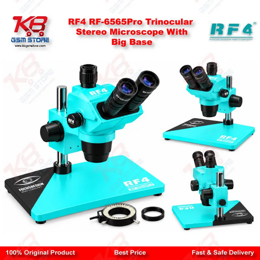 RF4 RF-6565Pro Trinocular Stereo Microscope With Big Base