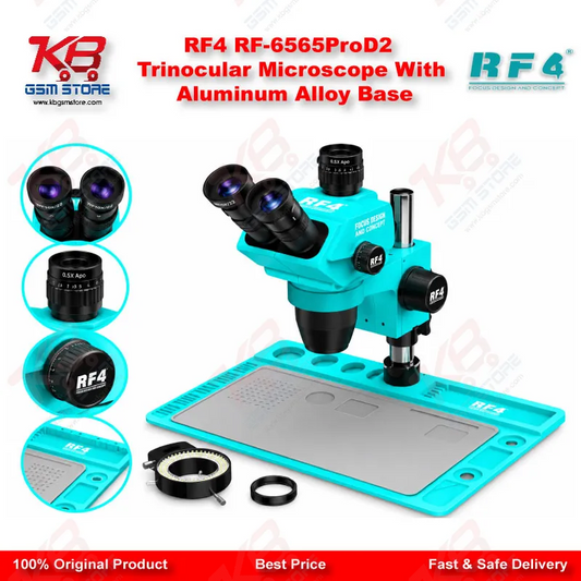 RF4 RF-6565ProD2 Trinocular Microscope With Aluminum Alloy Base
